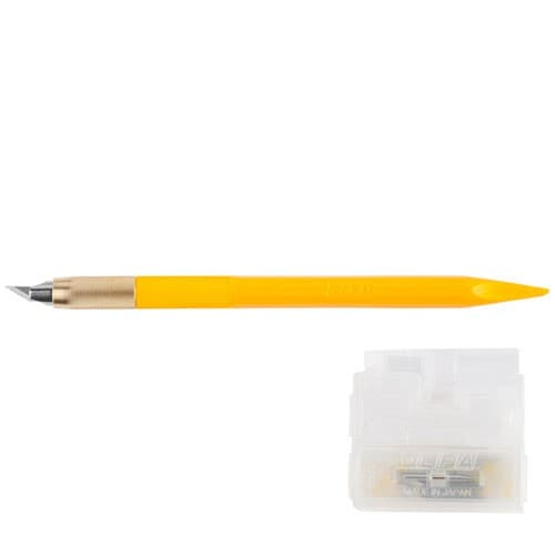 Нож OLFA " Utility Models" перовой дизайнерский, для точных работ, рукоятка с мини шпателем, 5 лезвий, 4мм OL-AK-5