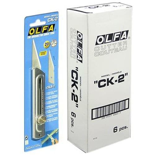 Нож OLFA хозяйственный с выдвижным лезвием, корпус и лезвие из нержавеющей стали, 20мм OL-CK-2