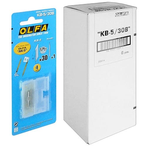 Специальные лезвия OLFA для ножа OL-AK-5 в боксе-подставке, игла 1,6мм 4мм/30 шт OL-KB-5