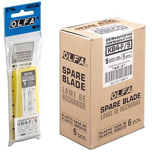 Лезвия OLFA лопаточные для ножа AK-4 6(8) х35,5х0,55 мм 5 шт OL-KB4-F/5