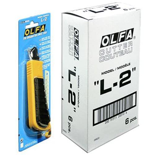 Нож OLFA с выдвижным лезвием эргономичный с резиновыми накладками, 18мм OL-L-2