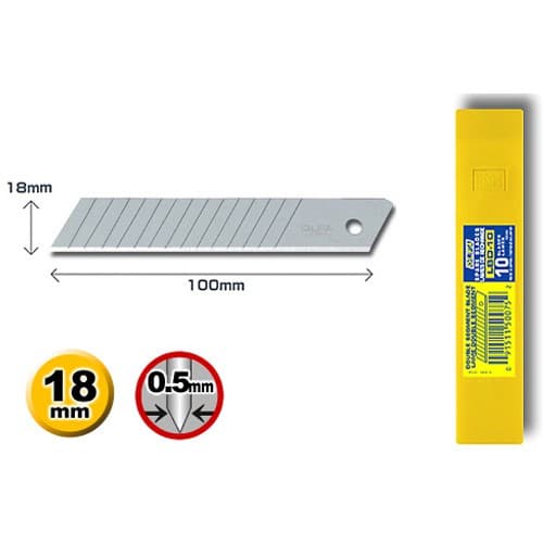 Лезвие OLFA, 15 сегментов, 18мм OL-LBD-10