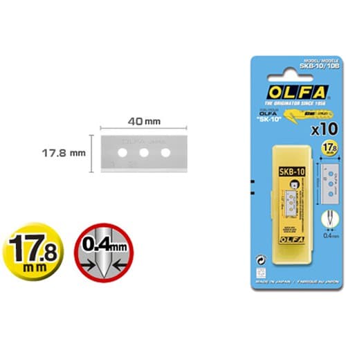 Лезвие OLFA специальное, для " OL-SK-10", 17,8 мм / 10 шт OL-SKB-10/10 B — изображение 2