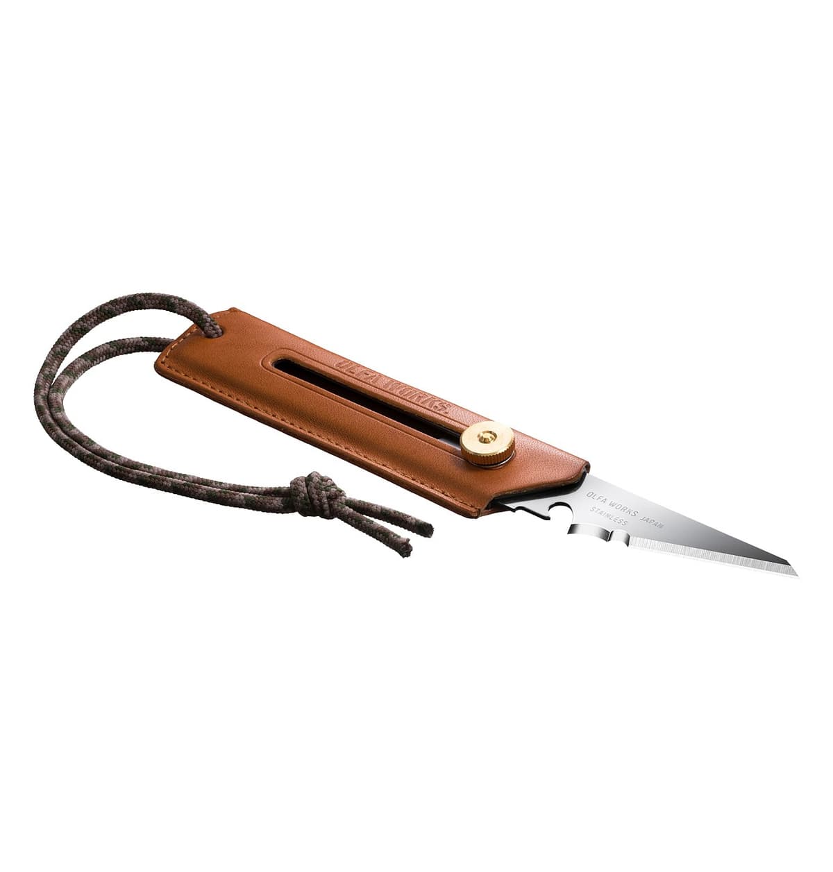 Многоцелевой нож OLFA WORKS BK1 CAMEL BUSHCRAFT KNIFE со сменным лезвием и чехлом OW-BK1 L-CL — изображение 3