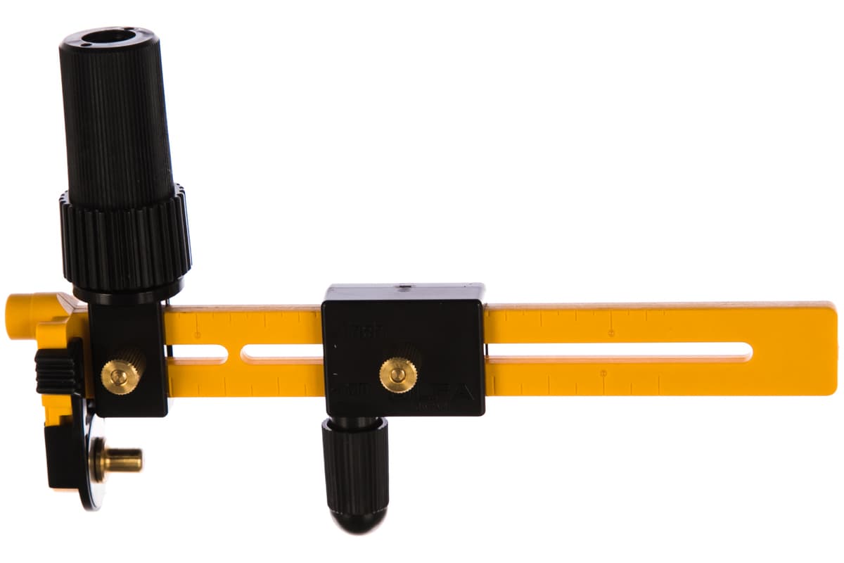 Нож OLFA циркульный трещоточный с круглым лезвием 18х0,3 мм, диаметр реза 40-220 мм OL-CMP-3 — изображение 4