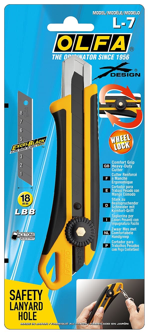 Трещоточный нож OLFA с выдвижным лезвием 18 мм OL-L-7 — изображение 9