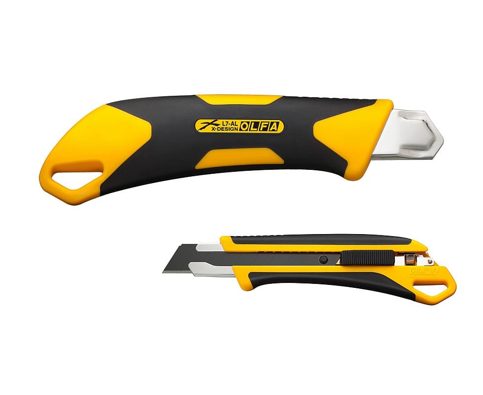 Нож OLFA Autolock с выдвижным лезвием 18 мм, двухкомпонентный корпус OL-L7-AL — изображение 1