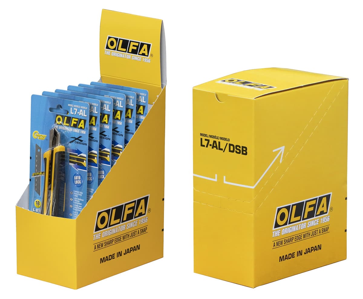 Нож OLFA Autolock с выдвижным лезвием 18 мм, двухкомпонентный корпус OL-L7-AL — изображение 9