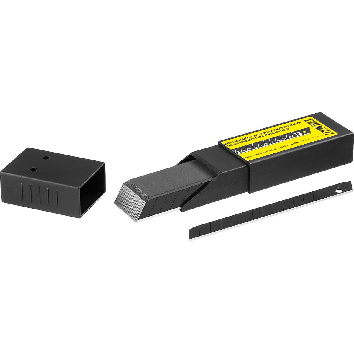 Лезвия OLFA сегментированные BLACK MAX, 9х80х0,38мм, 13 сегментов, 50шт OL-ABB-50 B