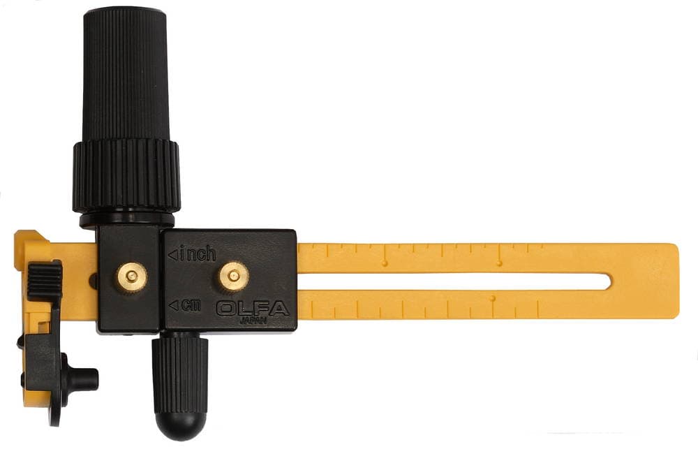 Нож OLFA циркульный трещоточный с круглым лезвием 18х0,3 мм, диаметр реза 40-220 мм OL-CMP-3