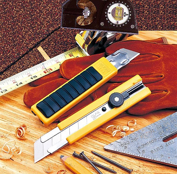 Нож OLFA с выдвижным лезвием, в комплекте с лезвиями 5 шт 25мм OL-H-1 BB/5 BB