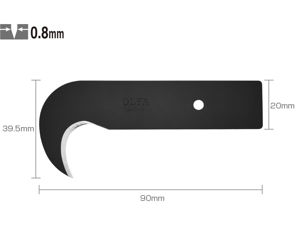 Лезвие-крюк OLFA для ножа OLFA-HOK-1, 90х20х39,5х0,8мм OL-HOB-1