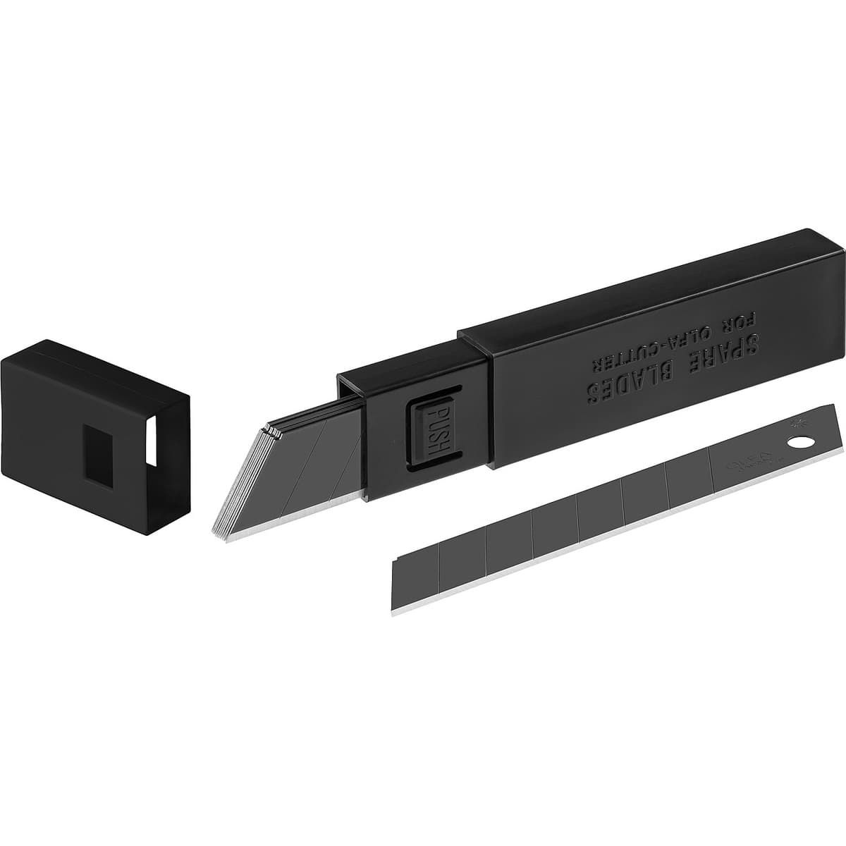 Лезвие OLFA EXCEL BLACK сегментированное, 18 мм, 10шт, в боксе OL-LBB-10