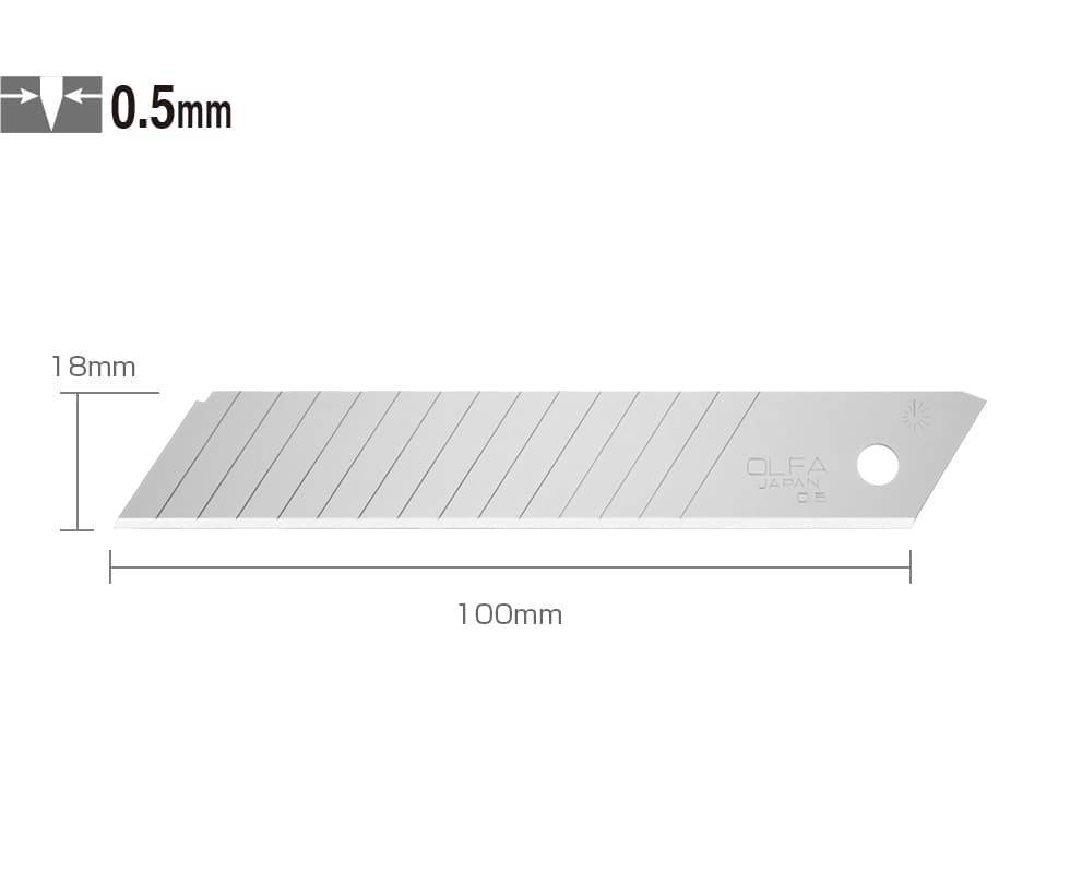 Лезвие OLFA, 15 сегментов, 18мм OL-LBD-10