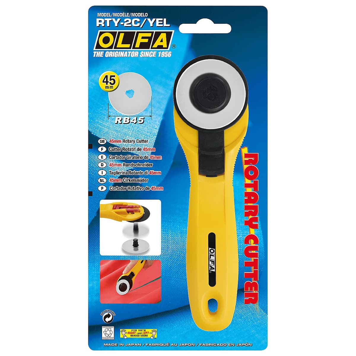 Роликовый нож Olfa 45 мм OL-RTY-2 C/YEL