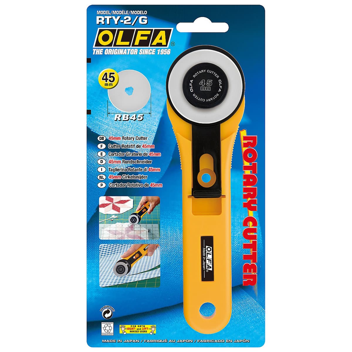 Нож OLFA с круговым лезвием, 45мм OL-RTY-2/G