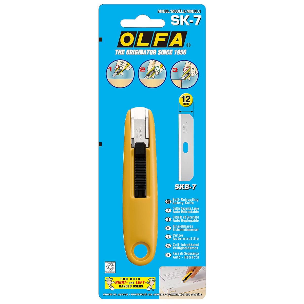 Нож OLFA " Hobby Craft Models" безопасный с выдвижной системой защиты, 12,5мм OL-SK-7