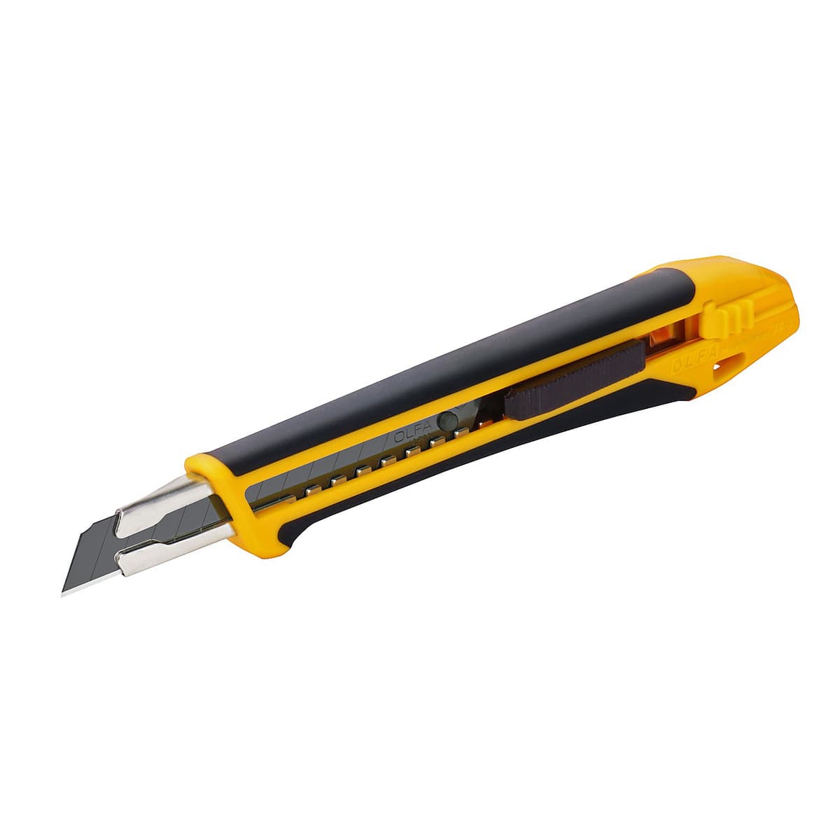 Нож OLFA " Standard Models" с выдвижным лезвием, с противоскользящим покрытием, автофиксатор, 9мм OL-XA-1