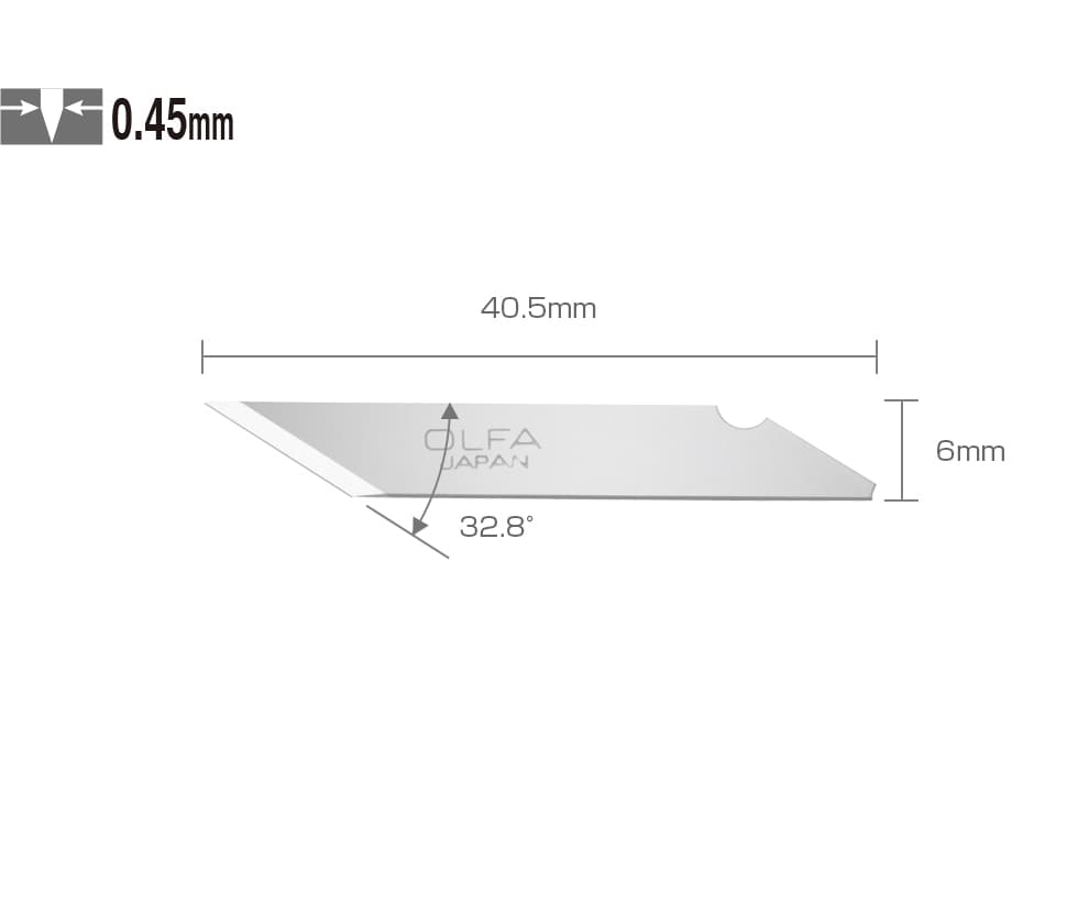 Лезвие OLFA перовое для AK-1, 11х6х0,45мм, 25шт OL-KB