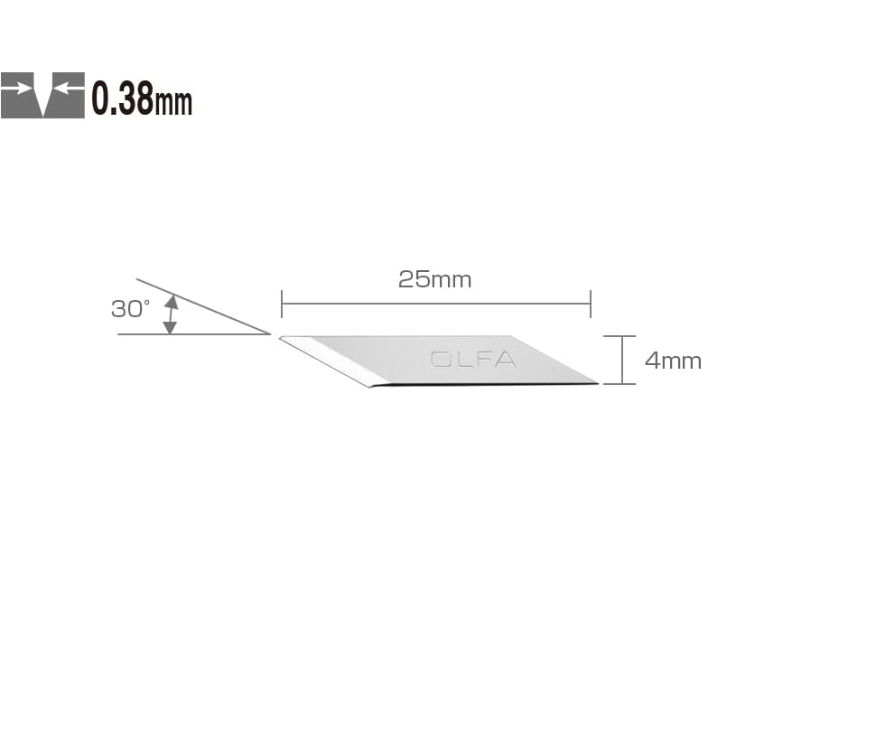 Специальные лезвия OLFA для ножа OL-AK-5 в боксе-подставке, игла 1,6мм 4мм/30 шт OL-KB-5