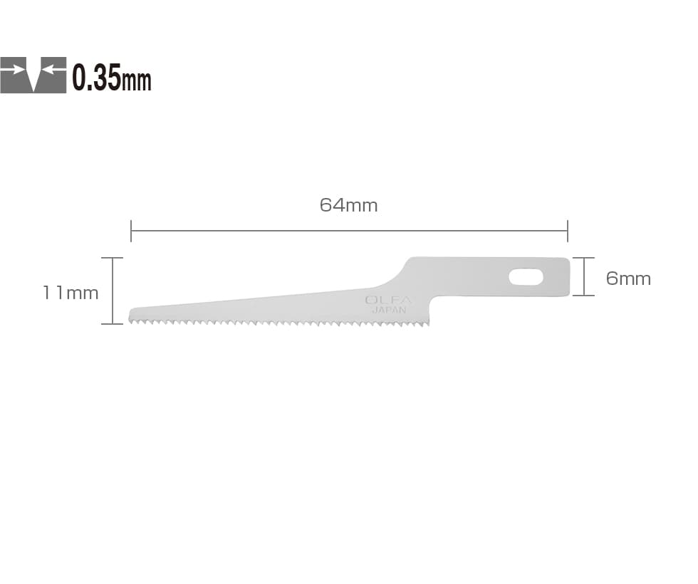 Лезвия OLFA пильные для ножа AK-4 6(11) х64х0,45 мм 3 шт OL-KB4-NS/3